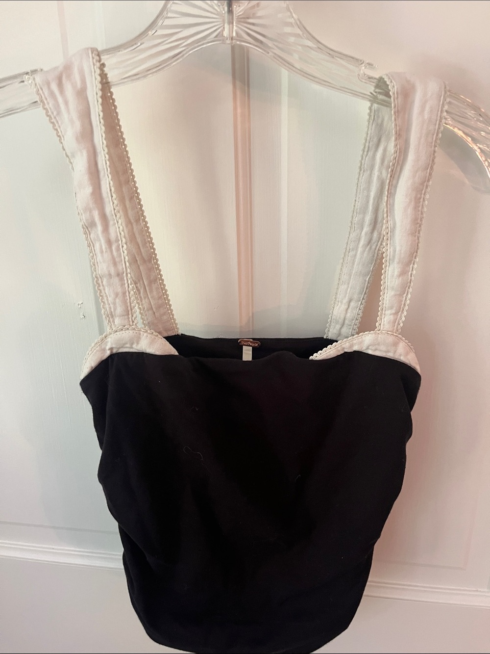 Free People Black with white detail and straps. Size XS